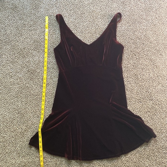 RARE VINTAGE VICTORIA’S SECRET deep chocolate brown velvet skater twirl dress - Picture 12 of 13